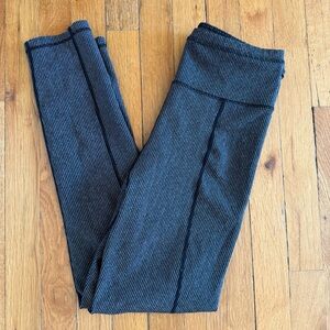 FOR LOVE & LEMONS Payton Ribbed Workout Leggings‎ Grey Large